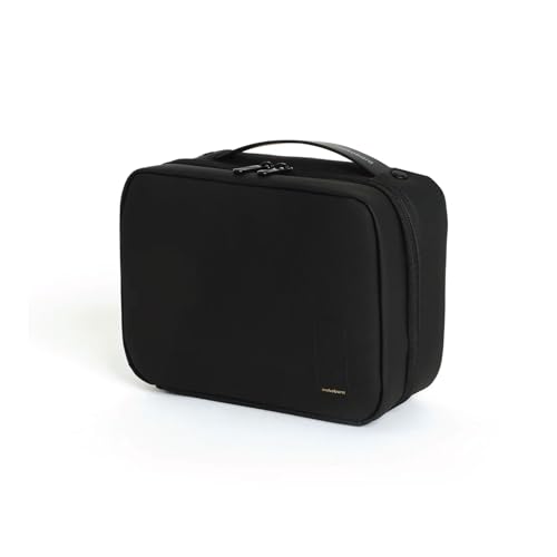 MOKOBARA The Hanging Toiletry Bag | 3 Split Travel Accessories Grooming Organizer Kit With Hook | Perfect Birthday Anniversary Gift for Men & Women - Money Moves (Black)