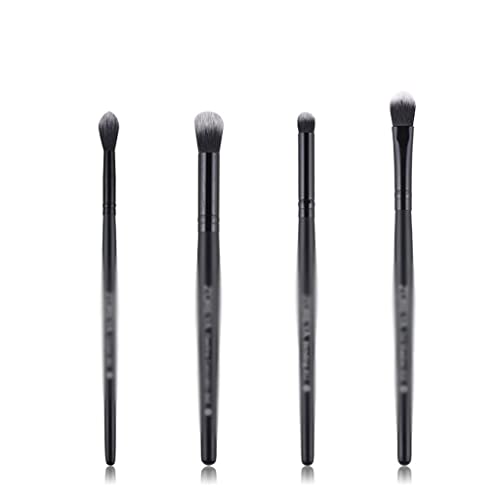 Ensemble de 4 pinceaux de maquillage Quicksand avec manche en cristal et poils en nylon rose
