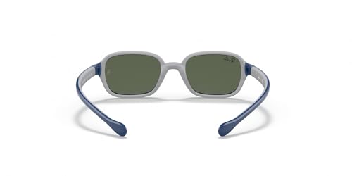 Ray-Ban Junior RJ9074S Sunglasses, Blue On Rubber Grey/Dark Green, 39 mm - image 4