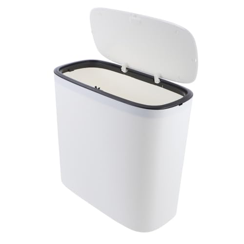 Basurero estrecho con tapa tipo push para cocina y baño miniatura 1
