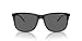Armani Exchange Man Sunglasses Shiny Black Frame, Grey Polarized Lenses, 57MM