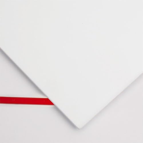 Plancha de metacrilato opaco blanca 60 x 100 cm, 3 mm grosor, placa rígida de acrílico PMMA para manualidades, rotulación, decoración y construcción.