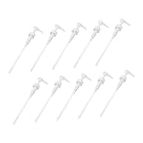 TOVINANNA プッシュ式ローションポンプヘッド 10個セット 交換用プラスチック製 25mmノズル ホワイト シャンプー シャワージェル対応 バスルーム キッチン用
