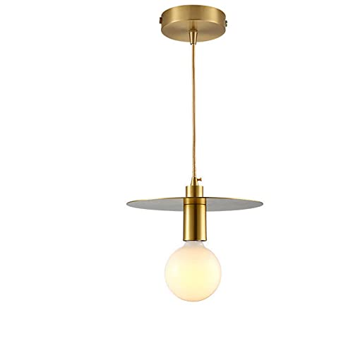 Lampe suspendue E27 nordique dorée et créative pour chevet et chambre