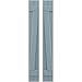 Ekena Millwork ARW102BB207X39SBH Americraft Two 2 Exterior Real Wood Joined Board-n-Batten Shutters w/Z-Bar (Per Pair), 7"W x 39"H, Peaceful Blue