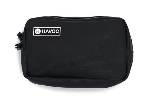 Havoc Racing Bar Bag - Universal Handlebar Bag for Motorcycles Dirt Bikes ATVs UTVs - Fits Goggles Phone Tools - 8x5x2 (Black)