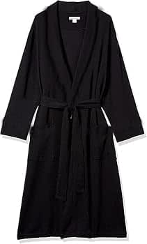 Amazon Essentials Men's Lightweight Cotton Waffle Bathrobe (Available in Big