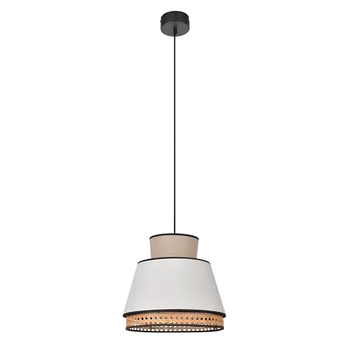 Image of AKWAY Rattan Hanging Lamp for Living Room | Bamboo Pendant Light for Bedroom | Cane Hanging Light for Home Decoration - Blaze