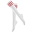 1 Pair-white With 3 Red Stripes
