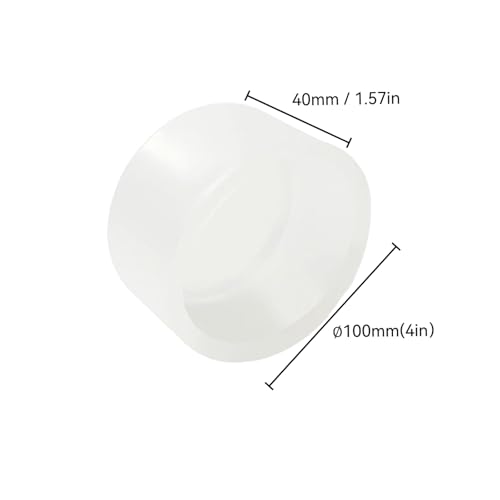 Image of 4Pcs Rubber End Caps ID 100mm (4 inch) Clear Flexible Protective Caps Soft Elastic Dustproof Cover for Rod Tube Screw Bolt