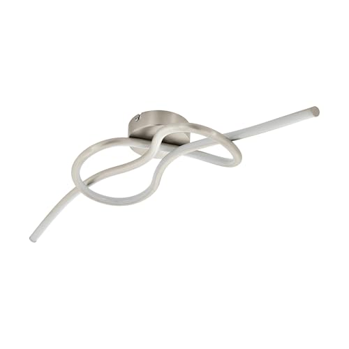 Plafonnier Eglo nickel mat pour illuminer chaleureusement votre salon