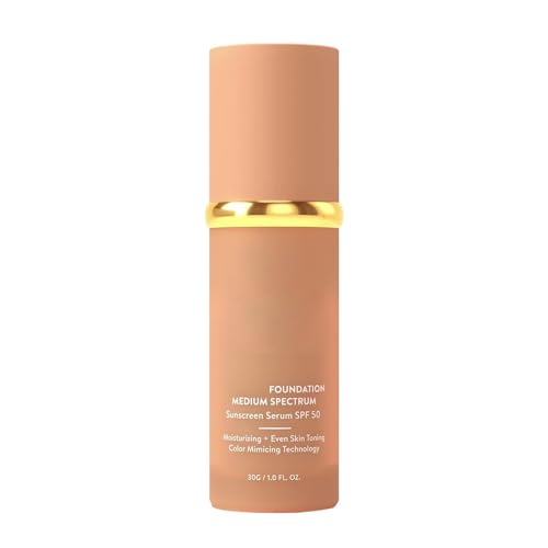 Base de maquillaje 4 en 1, Bio mimic base de maquillaje de espectro medio, Corrección de color, 30 ml, FPS 50+, de larga duración y resistente al agua