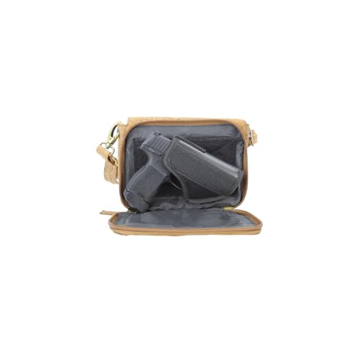 RIVET & BURR Women’s Concealed Carry Messenger Bag with Flap – Genuine Leather | Organizer Pockets & Adjustable Strap3