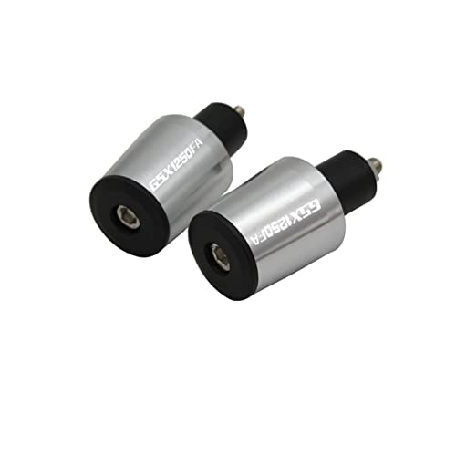 Guidon moto 22 mm poignées argentées anti vibration Suzuki GSXF