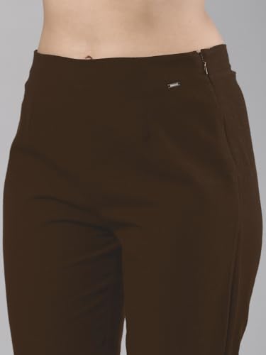 Image of Femmora Comfortable Fit Solid Straight Pant, Breathable Cotton Fabric with Side Zip Button Closure, for Women, Pack of 1