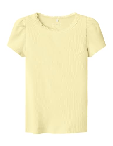 NAME IT Nmfkab SS Top Noos, Color Amarillo Pastel, 86 para Niñas