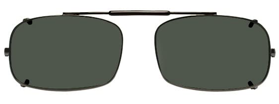 Visionaries Polarized Clip on Sunglasses - DRX Rec - Black Frame - 52 x 33 Eye