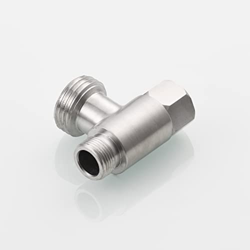 Tecmolog 3-Way 3/8" And 1/2" 3 Way Adapter Tee Connector Stainless Steel 3/8" Water Line T Fitting Brushed Nickel, Sba020B #TOP6