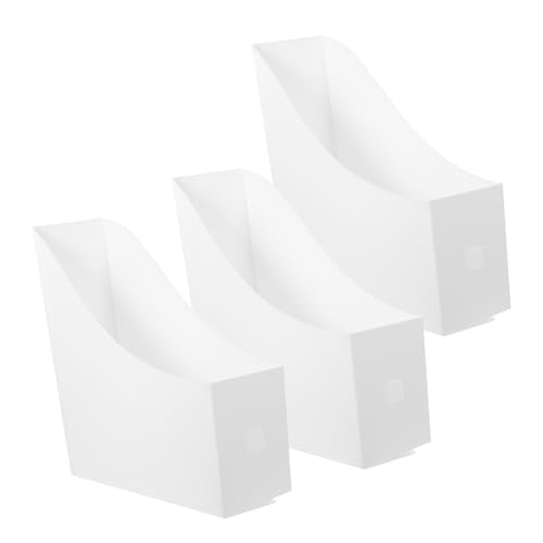Uonlytech 3Pcs Desktop File Organizers Corrugated Document Holders for Home Office Versatile Magazine Folder Storage Efficient Document Organization