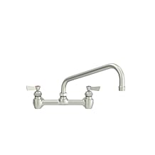 Fisher 60674 Stainless Steel Backsplash Mount Faucet with 14" Swing Spout, and EZ Install Adapters, 8"