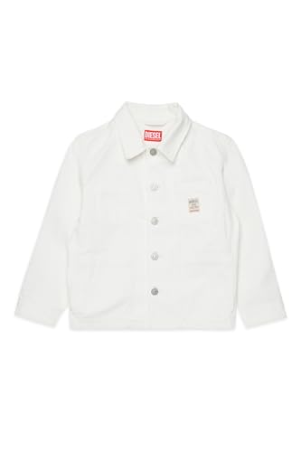 Diesel Veste en jean pour homme avec logo, blanc, 16 Years