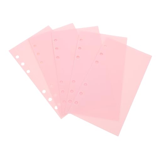 FUNOMOCYA 5個 Pp パーティション ページ タブ 仕切り バインダー オフィス 用品 クリア ポケット インデックス カード 仕切り ファイル フォルダ