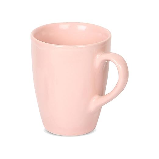 Image of QIMACPLUS Premium Ceramic Coffee Tea Cups Mugs Best Gift for Family Pink Colour (300 ML, Microwave Safe, Dishwasher Safe) (4)