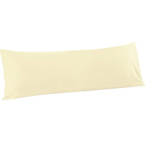 FLXXIE Body Pillow Cover - Super Soft Microfiber 20x54 Body Pillow Case - Envelope Closure, Wrinkle, Stain Resistant Ivory Body Pillow Cover, 20x54, Ivory
