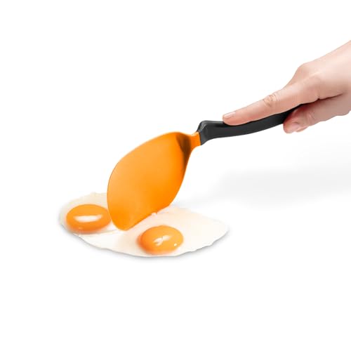 Dreamfarm Chopula Antihaft-sicherer, superflexibler Sit-Up-Spatel mit starkem, flachem Rand zum Trennen von Lebensmitteln, 30,5 cm, Orange – Ansicht 2