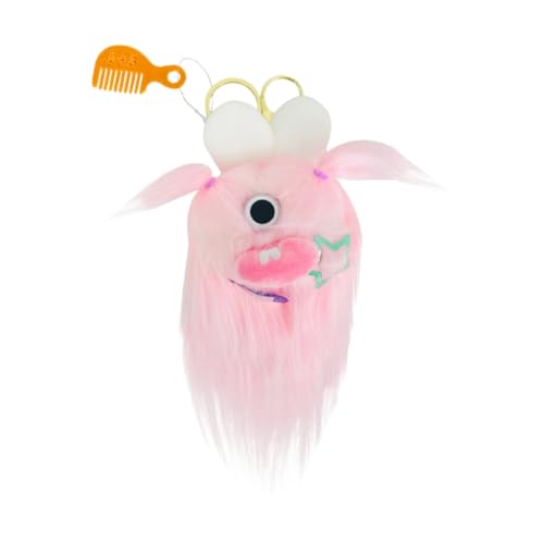 Sweet Long Hair Monsters Keychain Cartoon Plush Doll Keyring Exquisite Jewelry