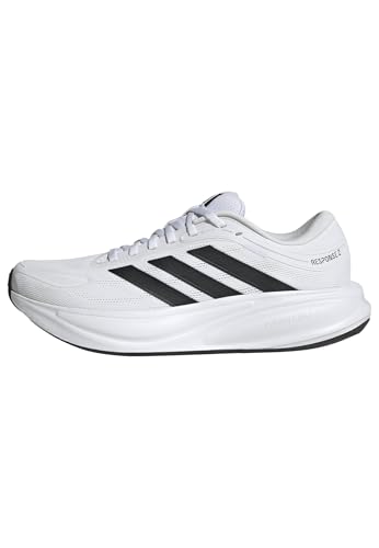 adidas Hombre Response 2 Running Shoes, FTWR White/Core Black/Iron Met., 45 1/3 EU