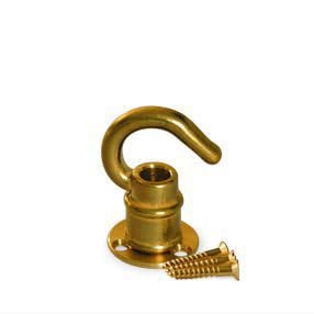 Lamps And Lights Brass Small Ceiling Hook For Lighting Cable (Brass)