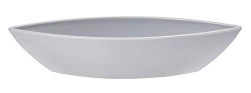 Kunststoff-Schalen in 3 Größen · grau oder weiß · Dekoschalen · sehr stabil · mit allerlei Deko zu verwenden oder zum dekorieren eines Gutscheingeschenkes (grau, 5,5 x 9 x 26 cm)