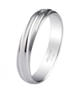 Bague de mariage ARGYOR en or blanc Kim l'éclat durable d'un anneau précieux