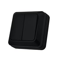 Wechselschalter, schwarz, 2-Wege-Wandschalter, 86 mm, mechanischer Wandschalter, 10 A, 250 V