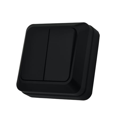Interrupteur va et vient,interrupteur mural noir 2 voie,interrupteur mécanique mural 86 mm, interrupteur standard 10 Amp, 250 V