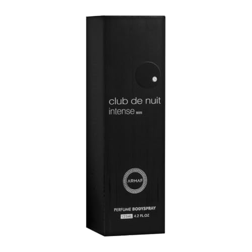 ارماف بخاخ معطر للجسم انتينس مان بلاك للرجال من كلوب دي نوي سعة 125 مل، مزيل عرق يدوم طويلا برائحة خشبية حارة بالليمون والاناناس والمسك
