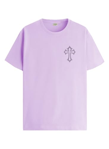 T-shirt décontracté homme imprimé croisé idéal pour les sorties