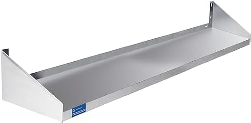 Premium Stainless Steel Wall Shelf with Side Guards – 48"