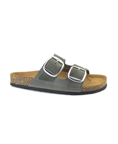 Chaussons anatomiques en cuir de qualité supérieure Giada E196 Gris Perle 41