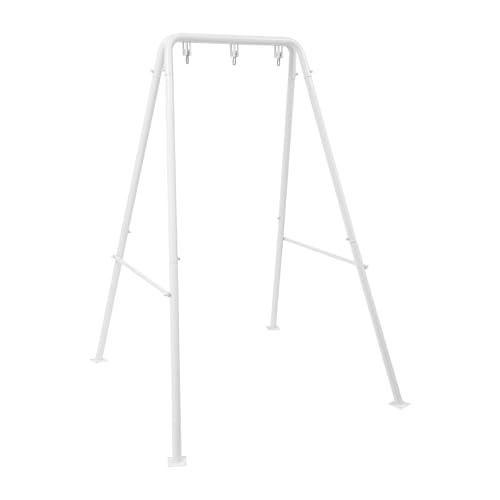 Schaukelgestell Hängesesselgestell Schaukelgerüst Doppelschaukel Kinderschaukel Nestschaukel Belastbarkeit für Garten Balkon Terrasse Innen Außen (Weiß)