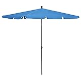 Generisch Pangshiyuan Sonnenschirm mit Mast 210x140 cm Azurblau,jiangboyue-315550