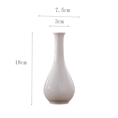 Florero minimalista de cerámica redondo con acabado mate premium 3