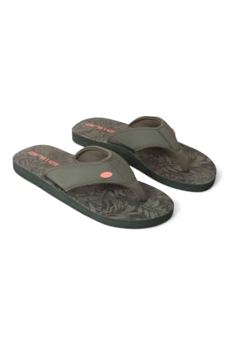 Animal Swish AOP Tongs à enfiler pour femme, kaki foncé, 39 EU
