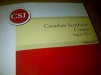The Canadian Securities Course 1926694872 Book Cover