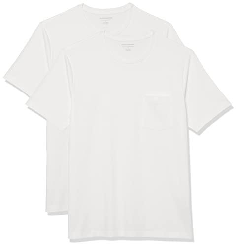 Image of Amazon Essentials Men's Short-Sleeve Crewneck Pocket T-Shirts, Pack of 2