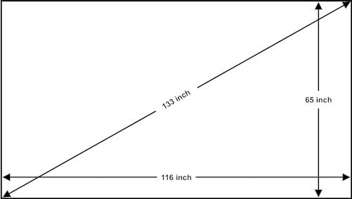 Image of BIG VUE 1 Cm Edge 133 Inches Fixed Frame Projector Screen 16:9 Diagonal Active 3D 4K Ultra Hd Projector Screen (133 Inch, High Contrast Alr)