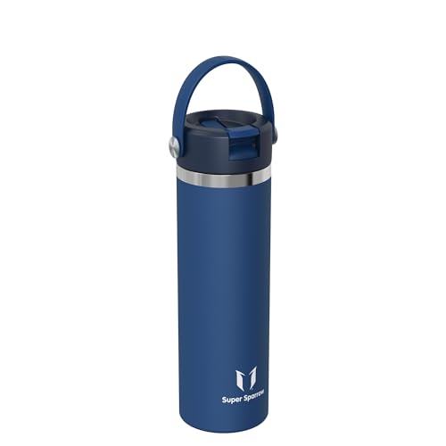 Sparrow Trinkflasche Edelstahl 750ml Thermosflasche mit Strohhalm Deckel – Ansicht 2