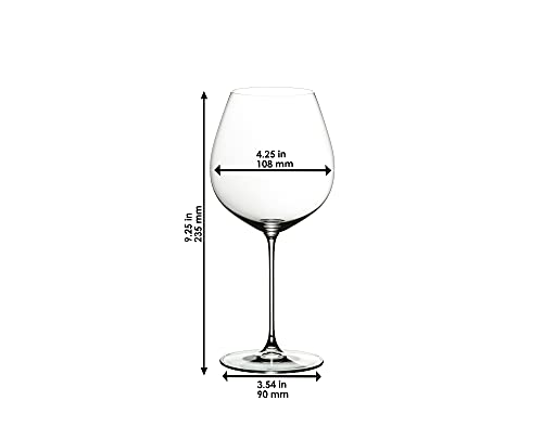 Riedel Crystal Glass Veritas Pinot Noir Wine Glasses, 2 Count (Pack Of 1), Clear #TOP1