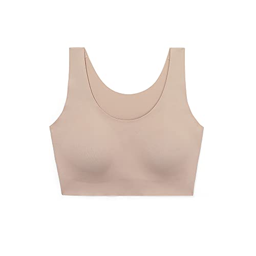 LilySilk Women's Wireless Silk Bra Classic Invisible Embrace Comfort Seamless Bra One Size